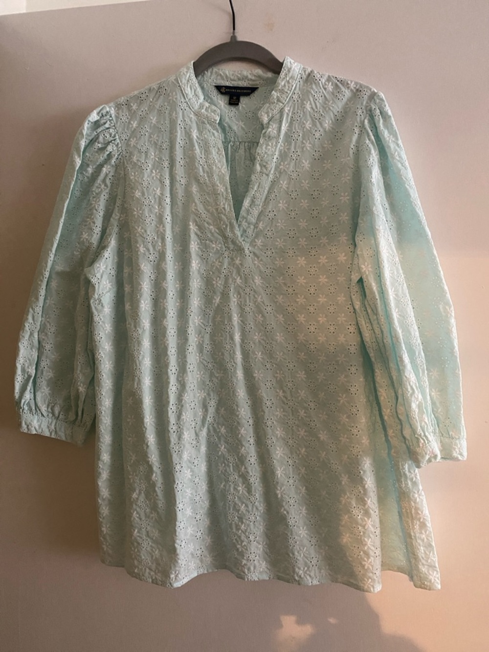 Talbots Mint Broderie Anglaise Tunic